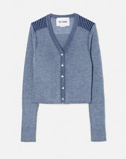 TONAL RIBBED CARDI