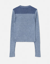 TONAL RIBBED CARDI