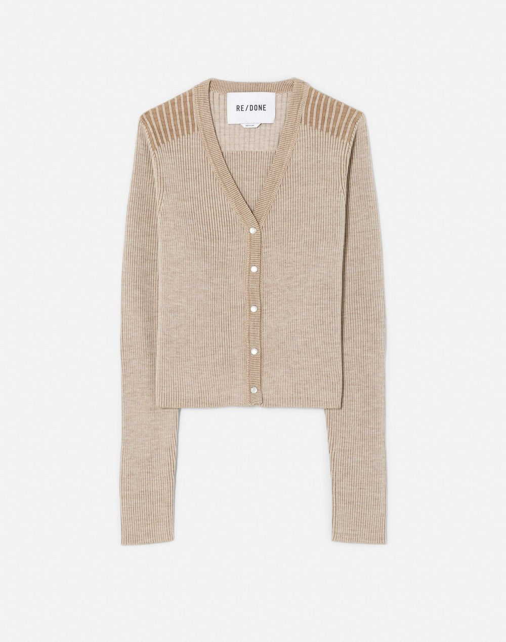 TONAL RIBBED CARDI