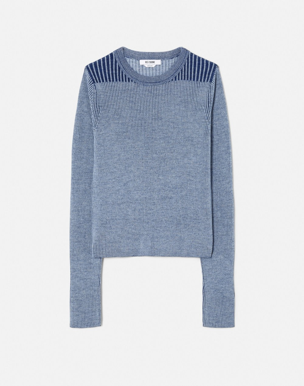 TONAL RIBBED CREWNECK