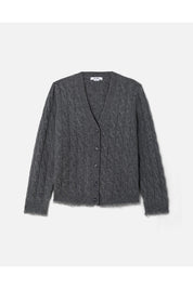 CABLE V NECK CARDI