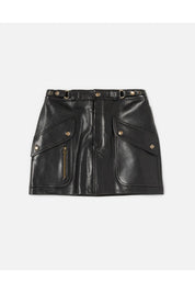 RACER LEATHER MINI SKIRT