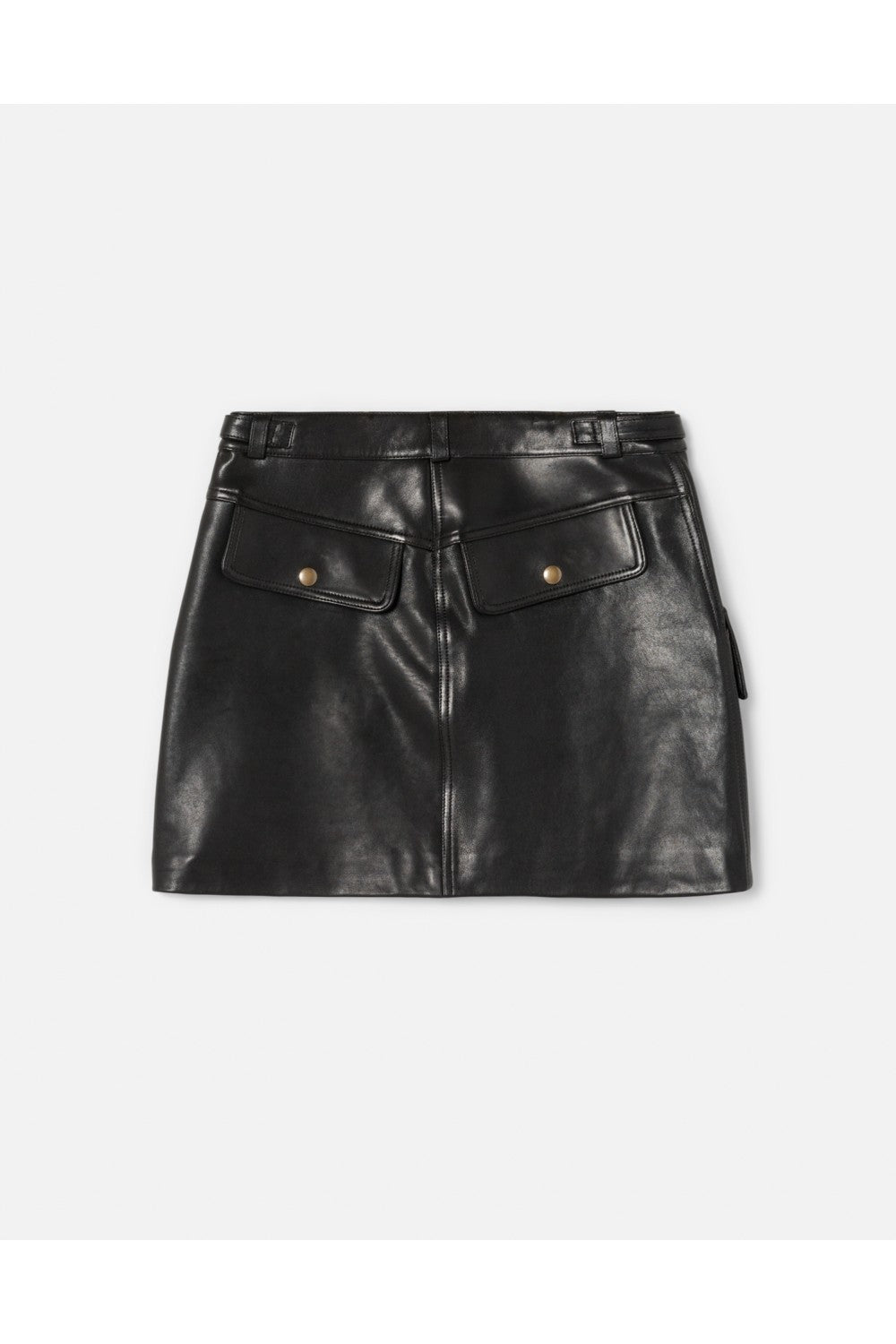 RACER LEATHER MINI SKIRT