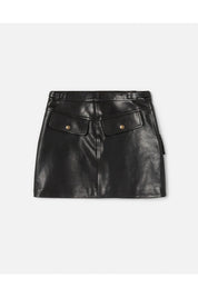 RACER LEATHER MINI SKIRT