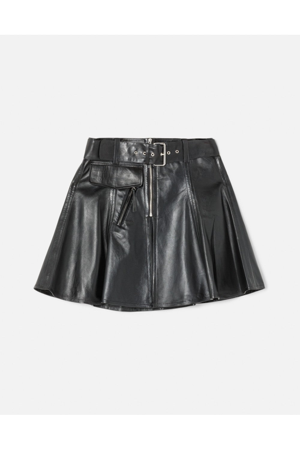 LEATHER MOTO SKIRT