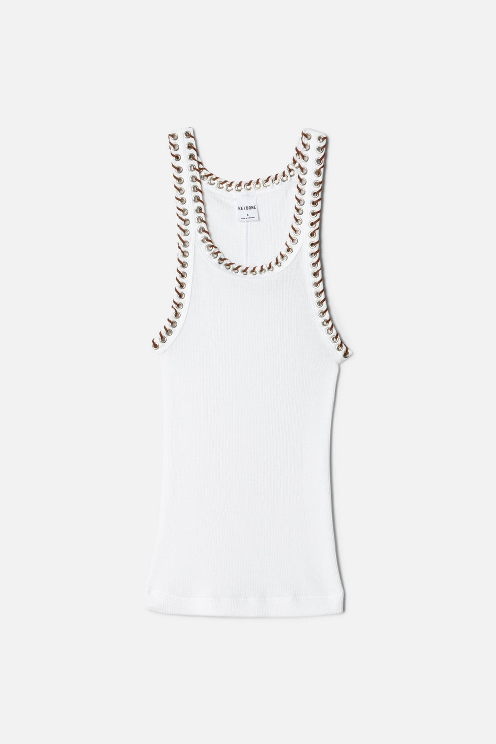 WHIPSTITCH RIBBED TANK