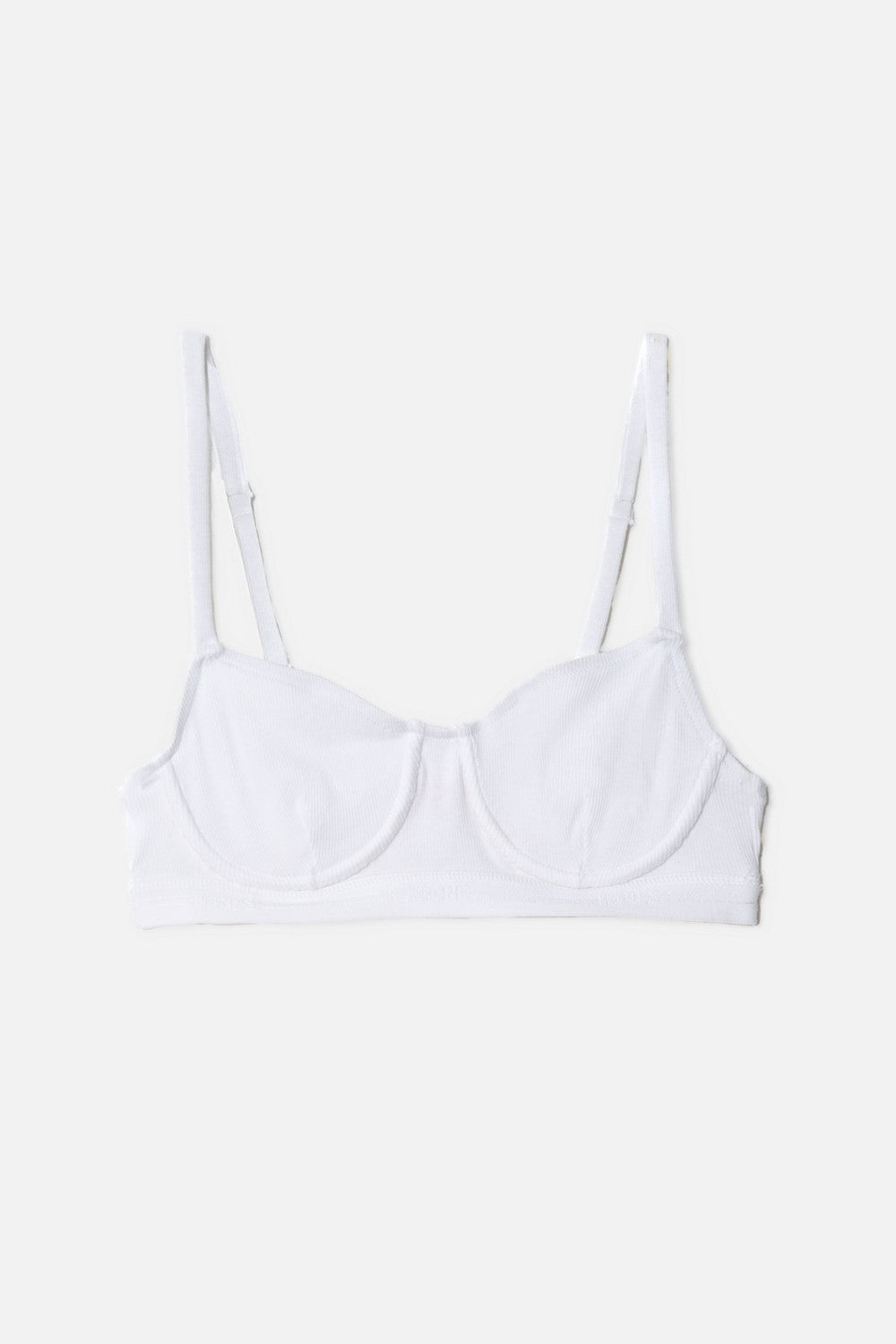 RIBBED BUSTIER BRA