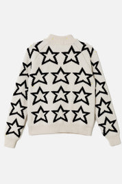 MOCK NECK STAR PULLOVER