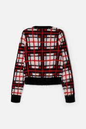 TARTAN VNECK PULLOVER