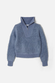 ZIP MOCK PULLOVER