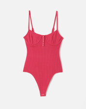 RIBBED BUSTIER BODYSUIT