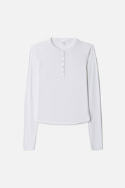 LONG SLEEVE RIBBED HENLEY