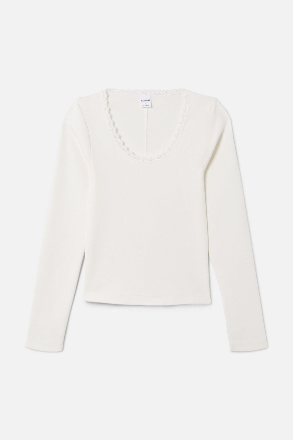 LACE SCOOP NECK LONG SLEEVE