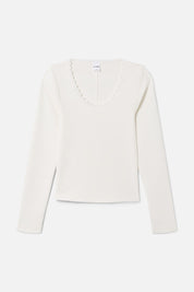 LACE SCOOP NECK LONG SLEEVE