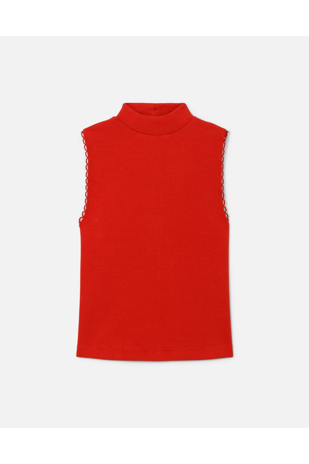 MOCK NECK SCALLOP TANK