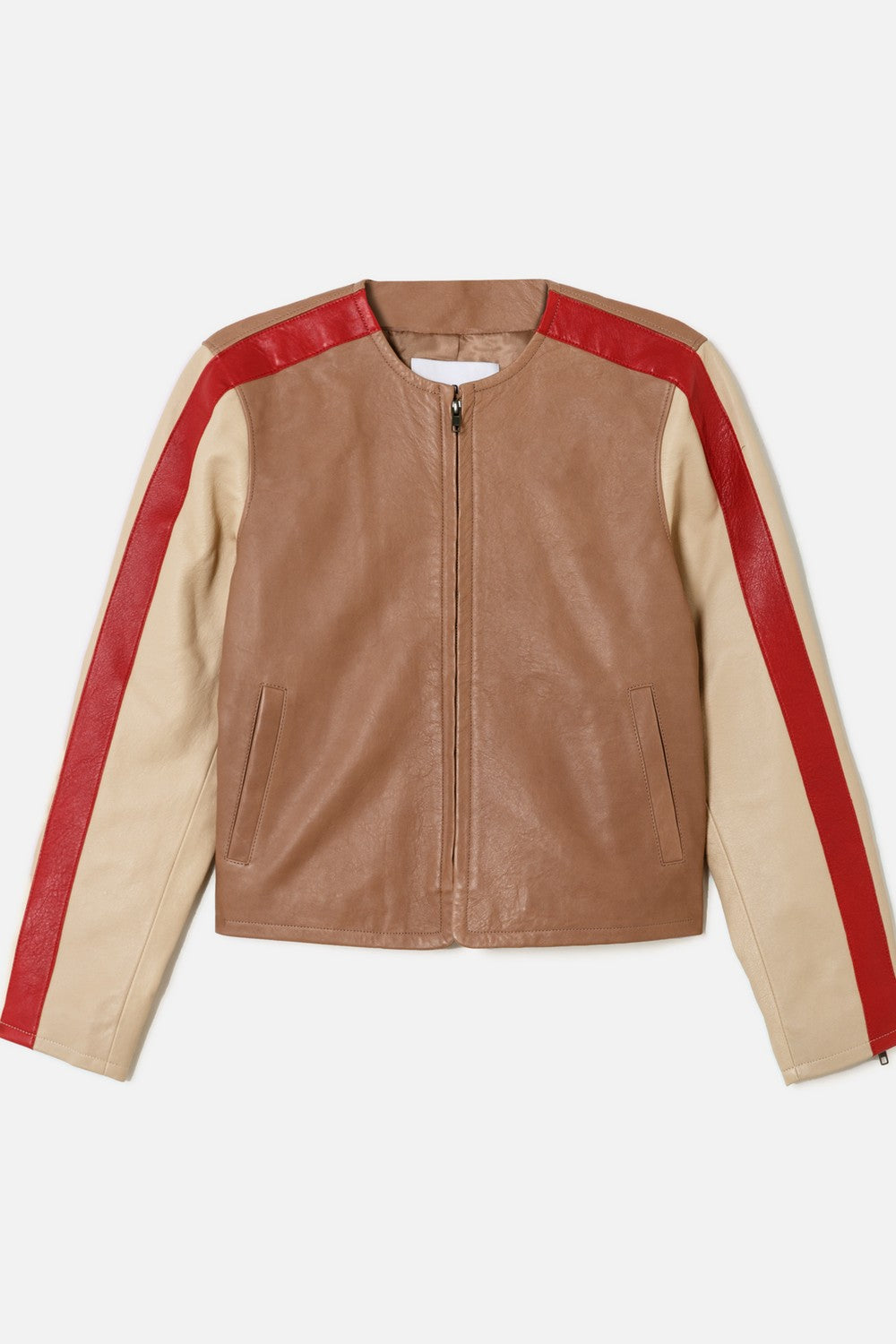 COLOR BLOCK MOTO JACKET