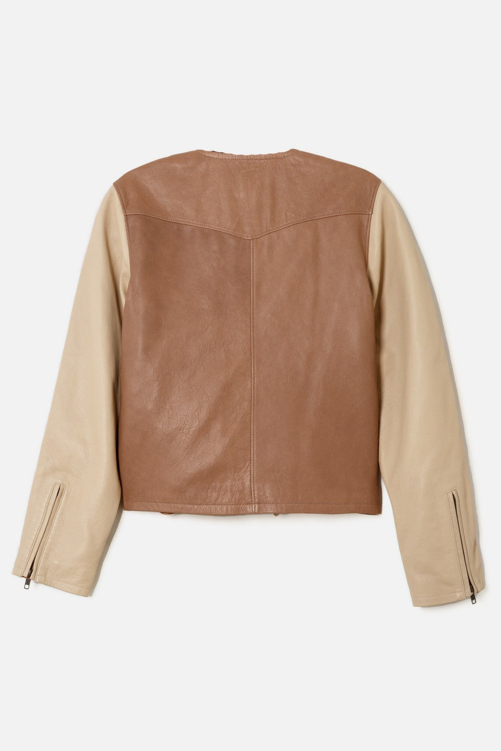 COLOR BLOCK MOTO JACKET