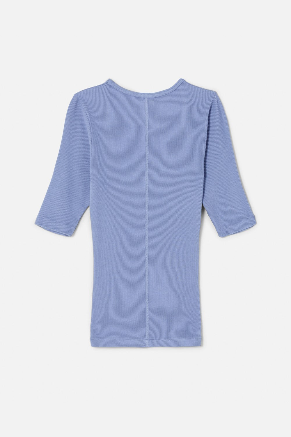 RIBBED SCOOP NECK TEE