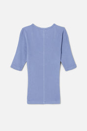 RIBBED SCOOP NECK TEE