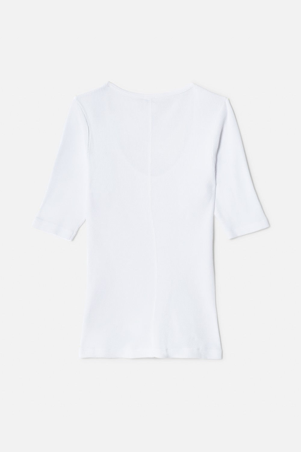 RIBBED SCOOP NECK TEE