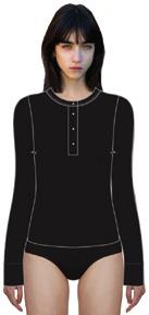 60S SLIM HENLEY LONG SLEEVE