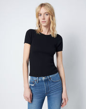 90S RIBBED CAP SLEEVE TEE