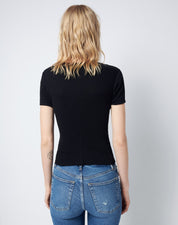 90S RIBBED CAP SLEEVE TEE