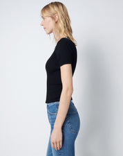 90S RIBBED CAP SLEEVE TEE