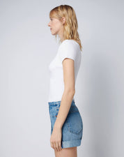 90S RIBBED CAP SLEEVE TEE
