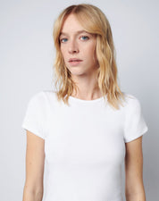 90S RIBBED CAP SLEEVE TEE