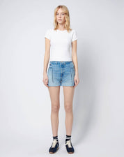 90S RIBBED CAP SLEEVE TEE
